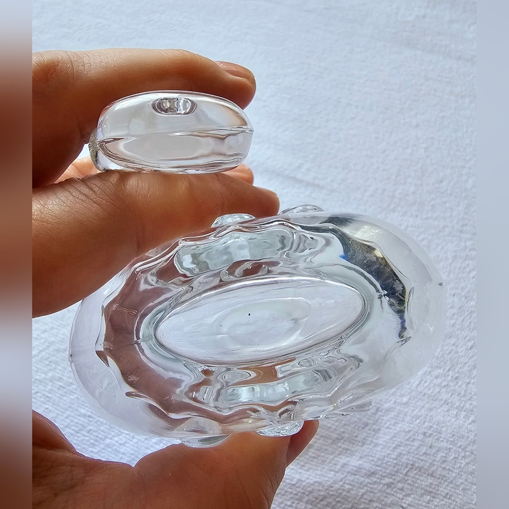 Heisey Crystal Lariat Perfume Bottle Heavy Glass with Dauber Stopper Vanity - Picture 8 of 8